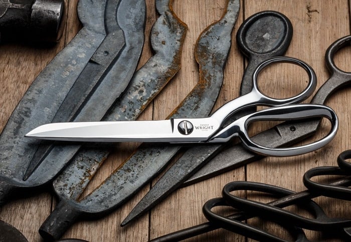 8.25 inch Dressmaker Scissors, made in Sheffield by Ernest Wright.