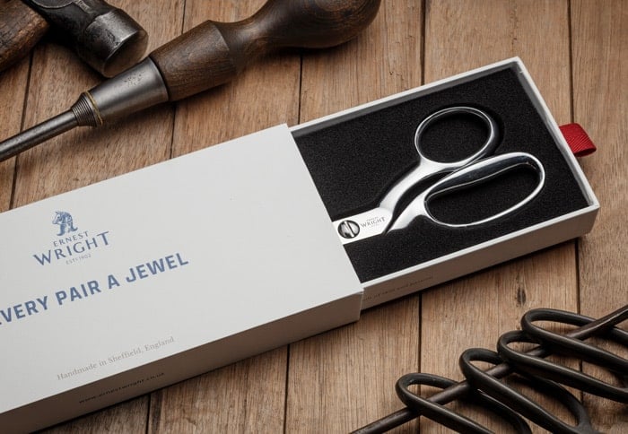 8.25 inch Dressmaker Scissors, made in Sheffield by Ernest Wright.
