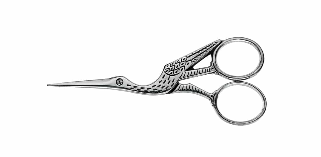 Stork Embroidery Scissors, Sheffield scissors by Ernest Wright.