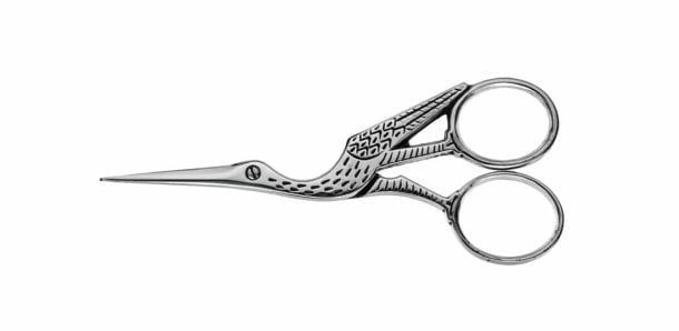 Ernest Wright Antique Stork embroidery scissors